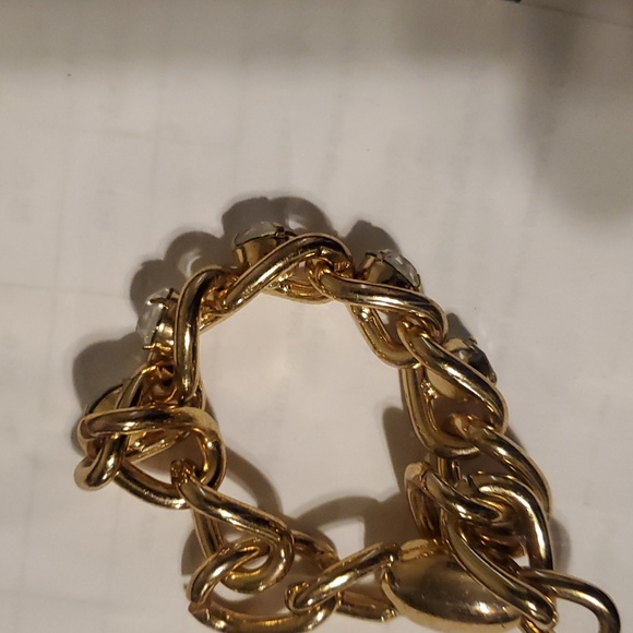 CACHE GOLD TONED CHAIN LINK BRACELET 71/2 - Picture 4 of 4